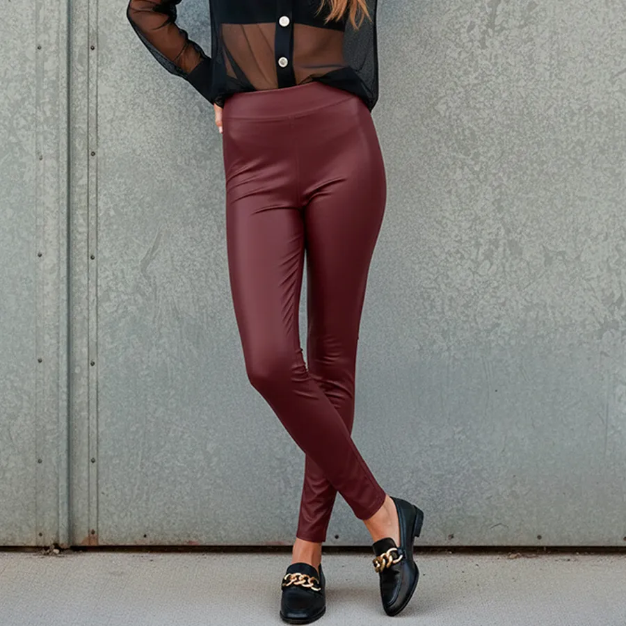 P6019-UNI-N LEGGINS VINIPIEL 9207